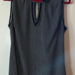 Greylin  Black and White Patterned Sleeveless Blouse Photo 0
