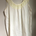 Vintage 70s Lace Cream Nightgown Shift Chemise Slip Large Fairy Feminine Cottage White Photo 0