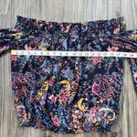 Free People Free Spirit Off The Shoulder Top Size Small Floral Bell Sleeve Photo 1