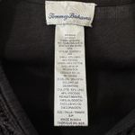 Tommy Bahama St Lucia Dress Small Black Split Neck Eyelet Linen Blend Cover Up Photo 6