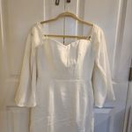 Anthropologie BHLDN Dress The Population Erin Dress white off the shoulder cocktail mini dress Photo 12