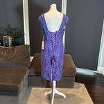 Women’s Tea Length Purple Dress Matching Chiffon Jacket Corset Back Size 14 NWT Photo 5
