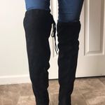 Black Flat Over The Knee Boots Size 9 Photo 1