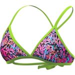 Tyr. Womens Motus Bali Tieback Triangle Bikini Active Swim Top Green Colorful XS Photo 0