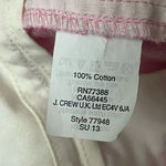 J.Crew Women's Flat Front Chino 100% Cotton Solid Pink Casual Size 00 77948 Photo 4