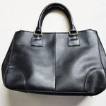 Tory Burch Robinson Double Zipper Leather Black Tote Photo 2