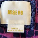 Maeve ANTHROPOLOGIE  Geoscope Jumpsuit Purple Printed Rayon Button Front Sz S Photo 6