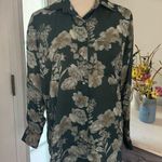 Elan  Floral Button Down Blouse - Size Small Photo 0