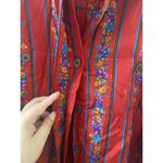 Liz Sport  Vintage 90s Claiborne Flower Red Shirt Cottagecore Preppy Western M Photo 1