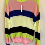 Nordstrom Abound Womens Sweater Small Striped Lightweight Crew Neck Colorful Photo 0