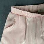 Jason Wu M Light Pink Satin Lounge Pajama Pants White Trim Pull On Pockets Photo 3