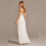 DB Studio Stretch Lace Halter Neck Gown White Size 14 Photo 3