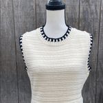 Cupshe New Cream Crochet Contrast Trim Bodycon Midi Dress Size Medium Photo 11