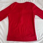 Playboy Vintage Long Sleeve Top Women's Medium Red Y2K 2000s Cream Logo Zipper Photo 3