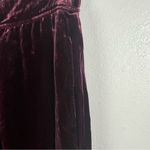 Madewell  Hutson High Rise Burgundy Velvet Wide Leg Cropped Pull On Pants Size 26 Photo 7