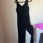 Grace Marin Black Sleeveless Jumpsuit Smocked Bodice Women’s Large Stretch Pants Photo 1