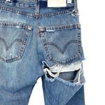 RE/DONE X Levi’s Women’s High Rise Ankle Crop Jeans Distressed Photo 4