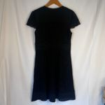 OC by OC Black Lace Button Front Satin Panel & Ribbon Ties Detail 8 Photo 1