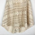 Ambiance Babydoll Top Juniors Medium Y2K Crochet Lace Boho Coastal Beachy Dainty Photo 3