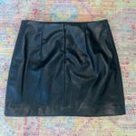 H&M Black Faux Leather Mini Skirt Photo 1
