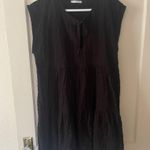 Robin Piccone  FIONA FLOUNCY DRESS Black Textured size medium Photo 1
