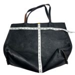 Large Black/Brown reversibleLeather Tote Bag 19x16 Inches 82c Black Photo 1