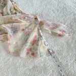 Jeri Modes Vintage 70s Sheer Chiffon Floral Midi Dress Womens M Pink Tie Waist Size M Photo 10