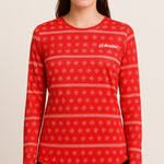 Magellan outdoors  Women’s Christmas Long Sleeve Fishing Shirt Small Red Photo 0