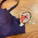 Y2K 2000s vintage purple padded floral bra size 34C Photo 2