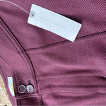 NWT Anthropologie Maeve Pants Womens 2 Burgundy Red Split Hem Pintuck Skinny Leg Photo 2