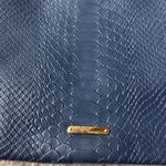 Gigi New York blue snake skin shoulder purse Photo 7