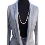 Cache Silk Blend Exaggerated Over Size Collar New Top Banded Bottom NWT $98 Photo 2