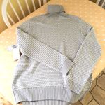 Magaschoni  Gray/White Turtleneck Sweater L Photo 6