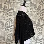 Patrons of Peace  Anthropologie black cotton Knit Crop Sweater button oversized M Photo 1