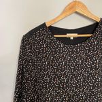 Roolee  Black Floral Shift Ruffle Hem Dress Photo 1