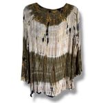 Westport 1962 Women's Tie Dye Tunic Top - Size 1X - Brown Gold Beige Photo 3