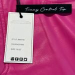 Judy Blue Judy‎ Blue Faux Leather Pants Hot Pink Tummy Control Straight Leg Size 15/32 Photo 6