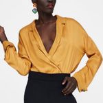 Zara mustard gold bodysuit size medium Orange Photo 10
