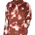 Liv Outdoor Shirt Womens Large Brown White Tie Dye Fleece Sweatshirt Casual Photo 0
