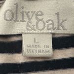 Olive & Oak Olive‎ & Oak T-Shirt Dress Short Sleeve Navy Stripes Waist Size L Photo 4