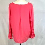 The Limited pink vneck pleated blouse top size XL Photo 3