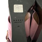 Marni Women’s Pink Leather Open Toe Platform Wedge Sandals Heels Size 40 Photo 8