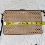 Michael Kors Gold-Studded Beige Tan Leather Wristlet Photo 6