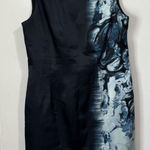 T Tahari  Navy Blue Satin Feel Sheath Dress 12‎ Photo 0