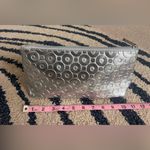 Clinique 🆕 Shimmering Silver Tote with Geometric Pouch Photo 6