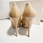 Jimmy Choo Cosmic Patent Leather Nude Platform Pumps sz 38.5 Photo 6