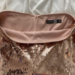 Boohoo Rose Gold Glitter Shorts Photo 1