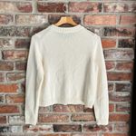 Gap  White Cotton Button Front Crew Boxy Cardigan Sweater, S Photo 4