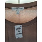 And Now This Womens Trendy Plus Size 2X Ribbed Crewneck Almond Tan NEW $29 Top Photo 1