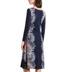 Maeve / Anthropologie Eria Navy Blue Boho Lined Sweater Midi Dress, Size XS Photo 3